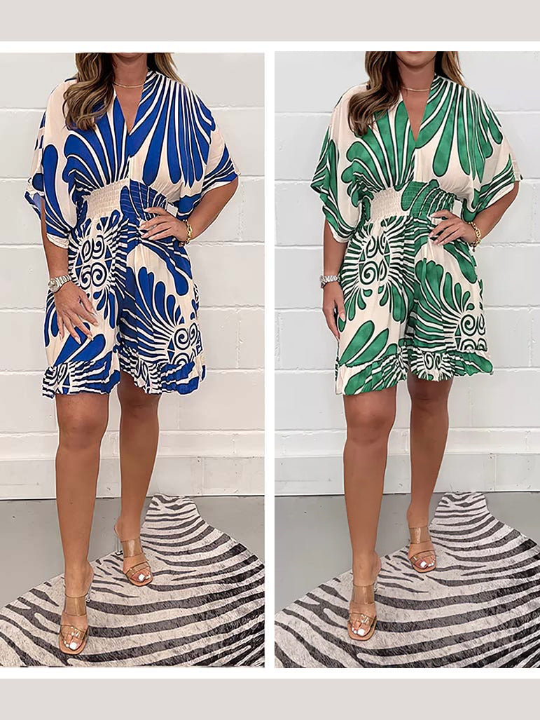 Flora™ – FLORAL DRESS CASUAL JUMPSUIT