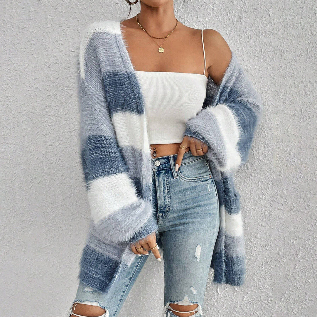 JULIETA™ - Comfy Open Front Long Sleeve Fuzzy Cardigan