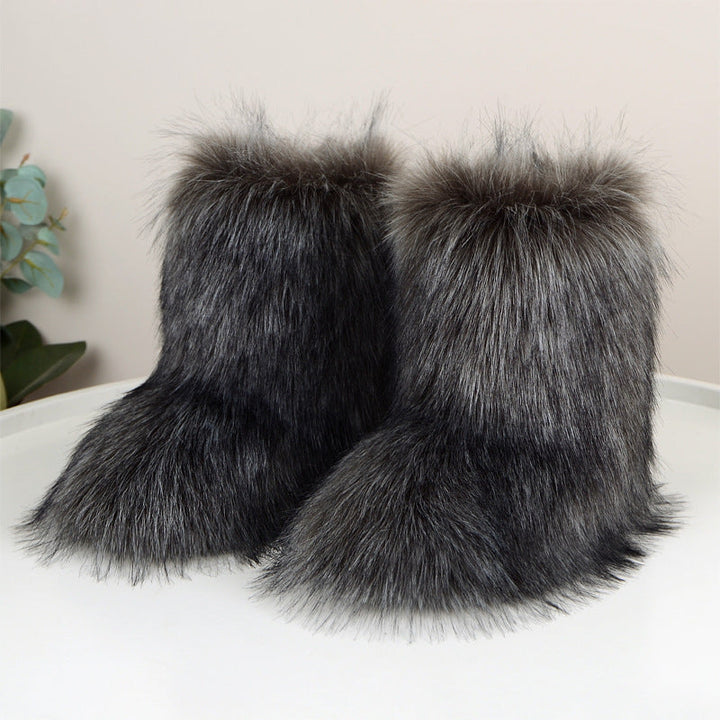 HIRA™ - Chic Trendy Furry Mid Length Winter Boots